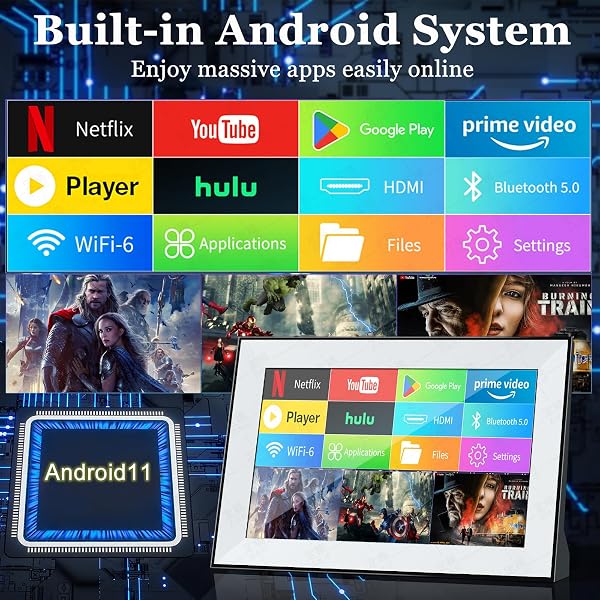 FANCYAUG SMALL SMART TV,PORTABLE TV WITH TOUCHSCREEN LCD MONITOR,BUILT IN APPS,SUPPORT SD,WIFI,BLUETOOTH,USB,HDMI INPUT,MINI TV DESIGN FOR HOME, KITCHEN, RV, AND TRAVEL USE