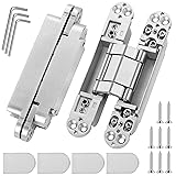 Invisible Door Hinges (2 pcs) -6 Inch Sliver Hidden