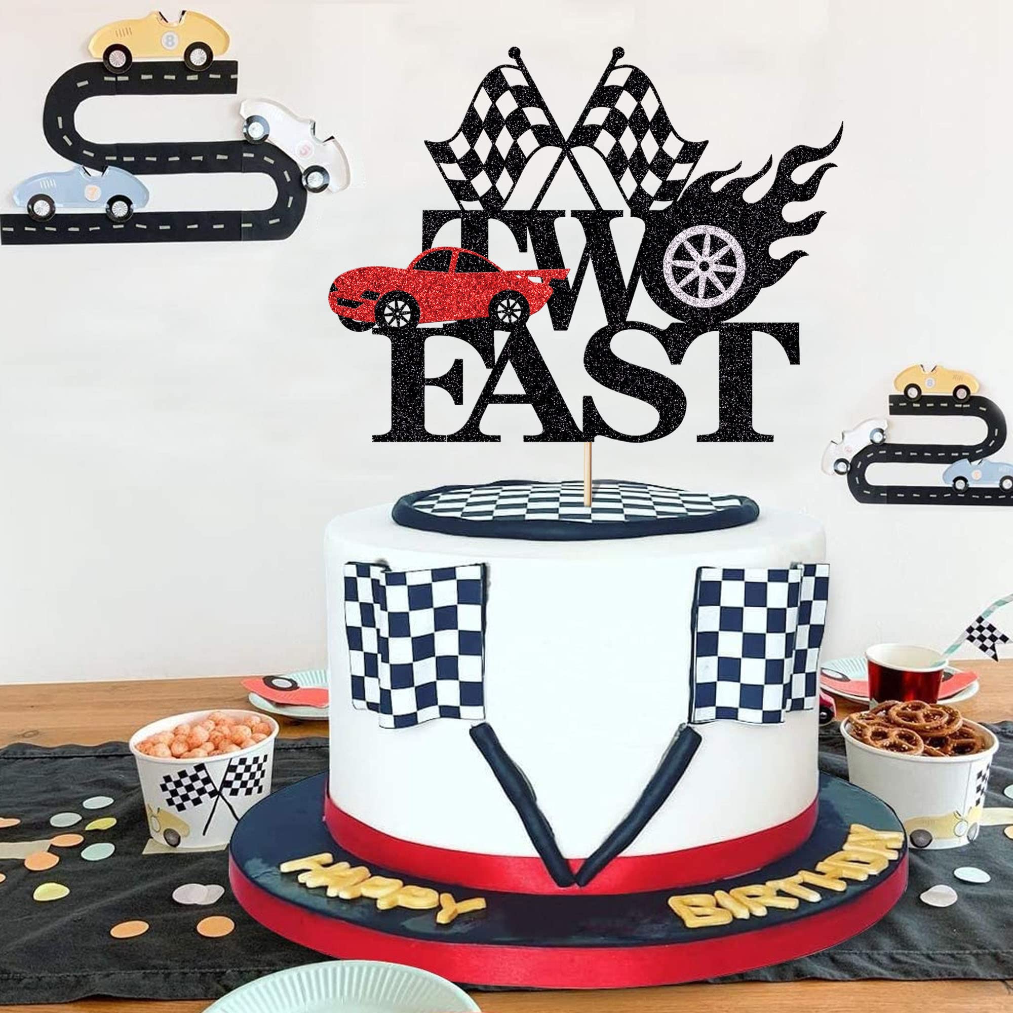 Mua Two Fast cake topper,second Birthday Cake Topper for Boys Girls ...