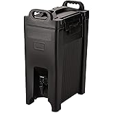 Carlisle FoodService Products 5-Gallon Insulated Beverage Dispenser, Cateraide, Food-Grade with Handles, Rugged PE Shell with PU Insulation for Coffee, Tea and Hot or Cold Drinks, Black - Made in USA
