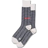 Hot Sox Men's Sorry Not Sorry Crew Socks 1 Pair Pack, Black, Men's Shoe Size: 6-12