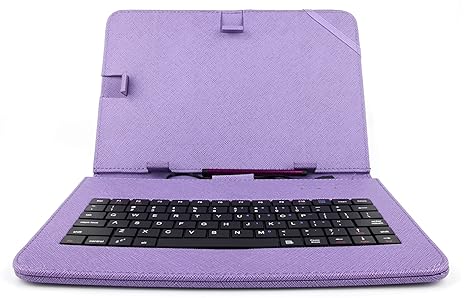 DURAGADGET Hülle mit integrierter QWERTY-Tastatur für NOKIA Lumia 2520 Tablet PCs (VIOLETT)