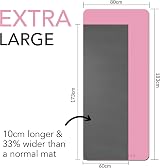 Karma Fitness Large Exercise Mat 183x80x10mm Pink with Carry Straps view 2