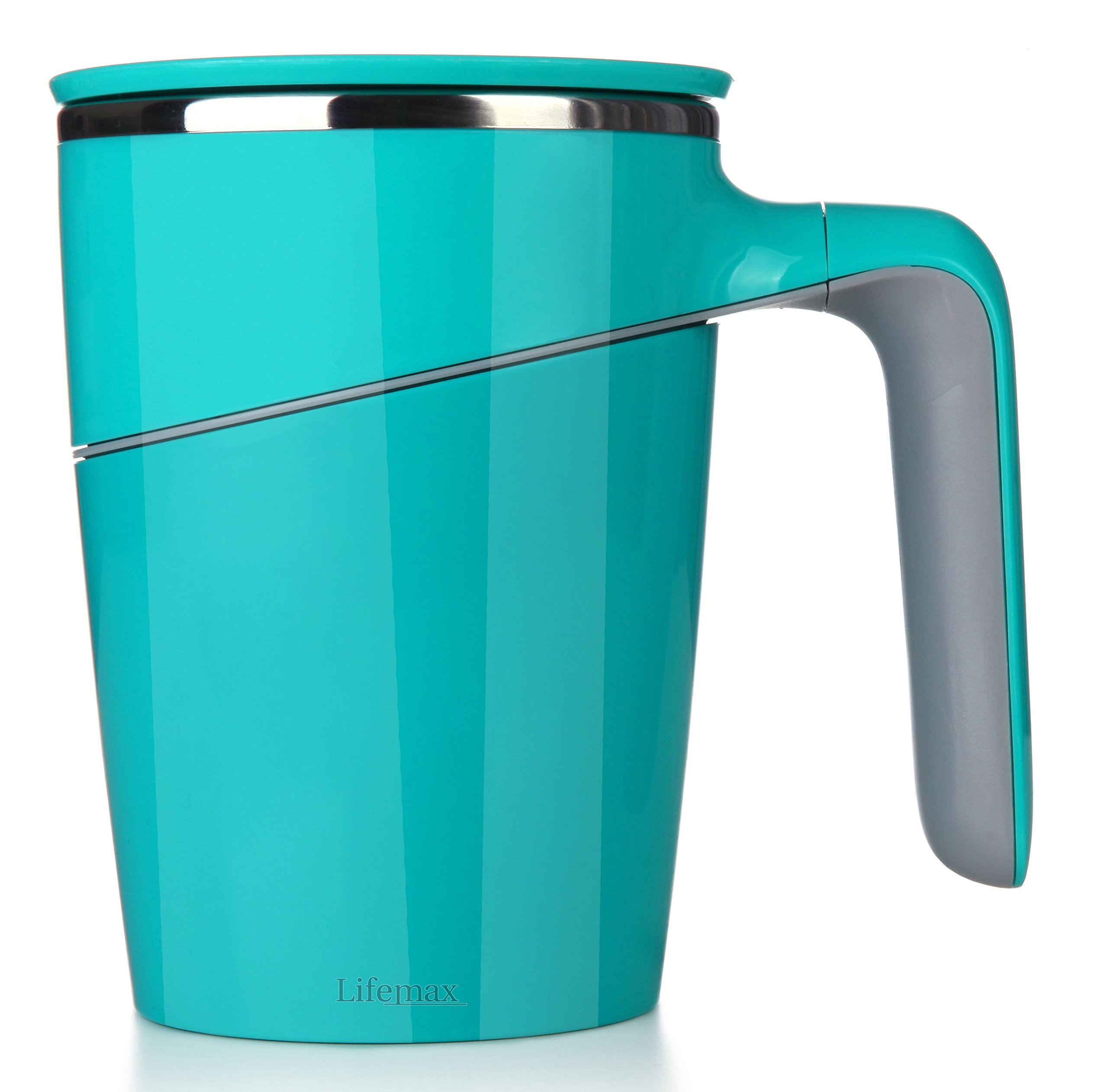 Lifemax Non-Tip Vacuum Cup with Suction Base, BPA-Free, 470ml, Spill-Resistant Mug with Lid – Ideal for Parkinson’s, Arthritis, Elderly & Active Lifestyles, Keeps Drinks Hot or Cold (Blue)