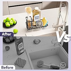 SWTYMIKI Sink Caddy Sponge Holder - Kitchen Sink
