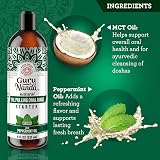 GuruNanda Starter Pulling Oil Mouthwash Coconut Mint 237 ml with Brush view 3