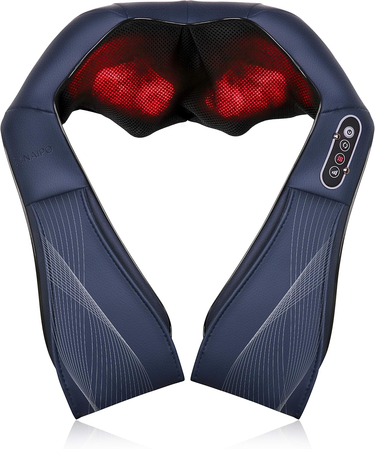 Naipo Shiatsu Back and Neck Massager with Heat Deep Kneading Massage for Neck, Back, Shoulder, Foot and Legs, Use at Home, Car, Office Gift for Women, Friends, Mom: Health & Personal Care