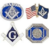 Artisan Owl Masonic Freemason Lapel Hat Pins Assortment Pack (Assortment of 4 Pins)