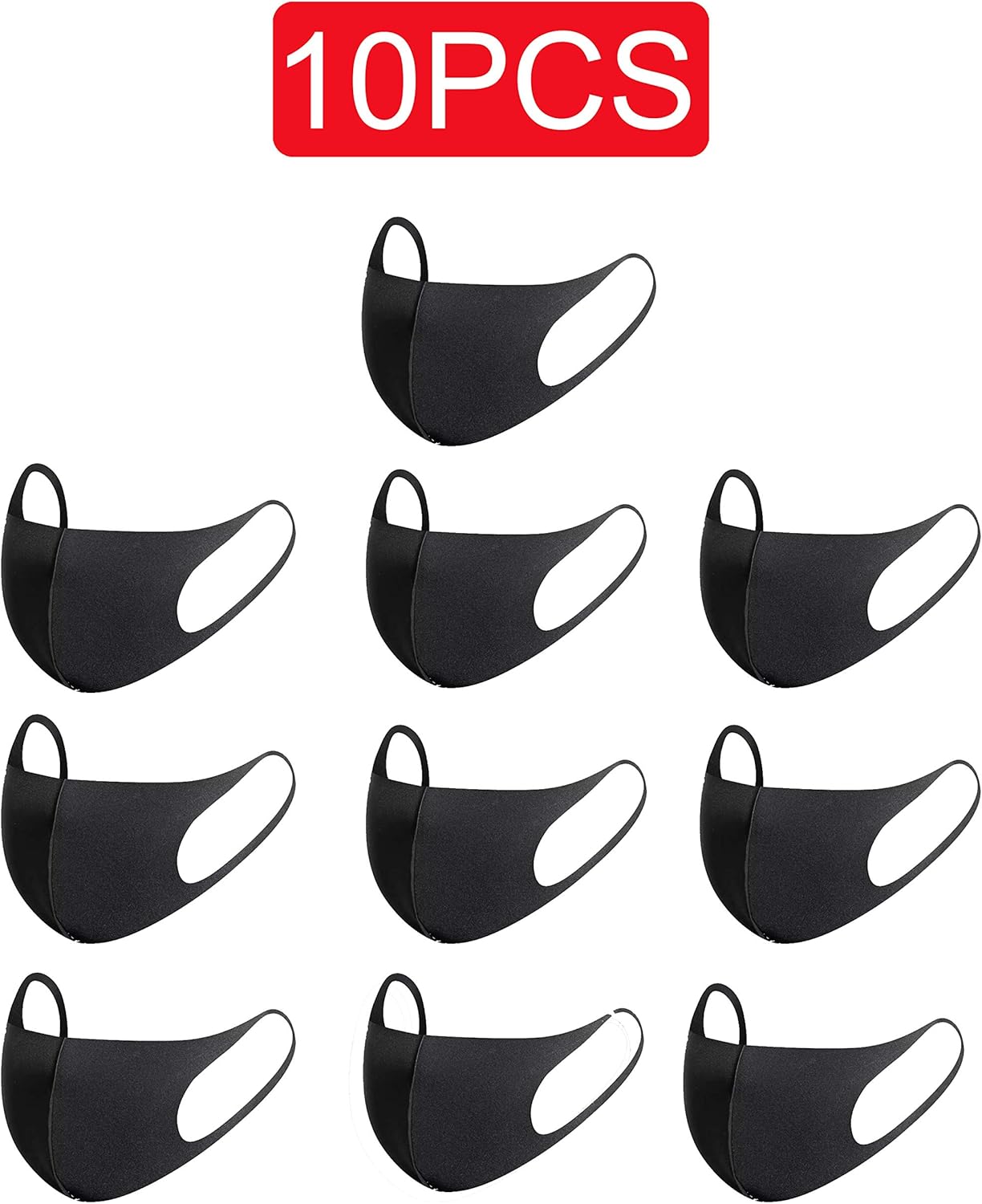 outdoor protective covers on Face Guards Washable Reusable Protective Face Shield For Running Breathable Dustproof 10 Pcs Outdoor Sport Cloth Face Covers For Women Men Sports Fitness