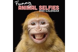 ROCHLI 2025 Animal Selfies - 12" x 12" Square Hanging Wall Planner Plastic Free