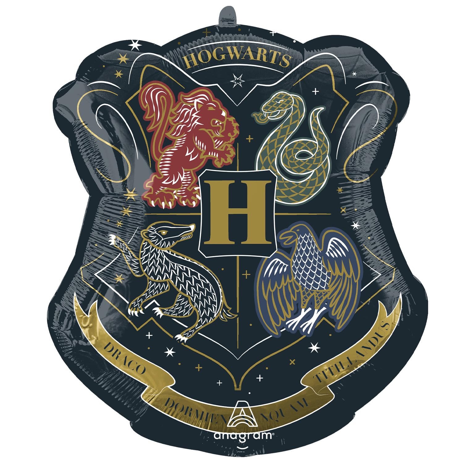 Amscan 4556301 - Officially Licensed Harry Potter Hogwarts Golden Crest Foil SuperShape Balloon - 21" — image 1