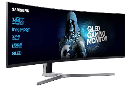 Samsung C49HG90DMU – Monitor Curvo Gaming 49” (QLED, 2 x Full HD, 32:9, 144 Hz, 1 ms, HDR, 3000:1, 1800R, FreeSync)
