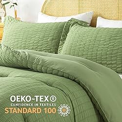 Cosybay Sage Green King Comforter Set - 3 Pieces