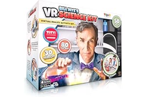 Abacus Brands Bill Nye's VR Science Kit - Virtual Reality Kids Science Kit, Book and Interactive STEM Learning Activity Set (Full Version - Includes Goggles)