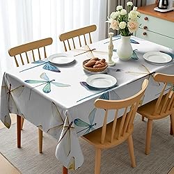 Ambesonne Dragonfly Tablecloth, Group of Regularly