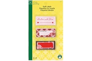 Dritz Quilting Sew in Embroidered Labels (9 Pack), Quilted with Love