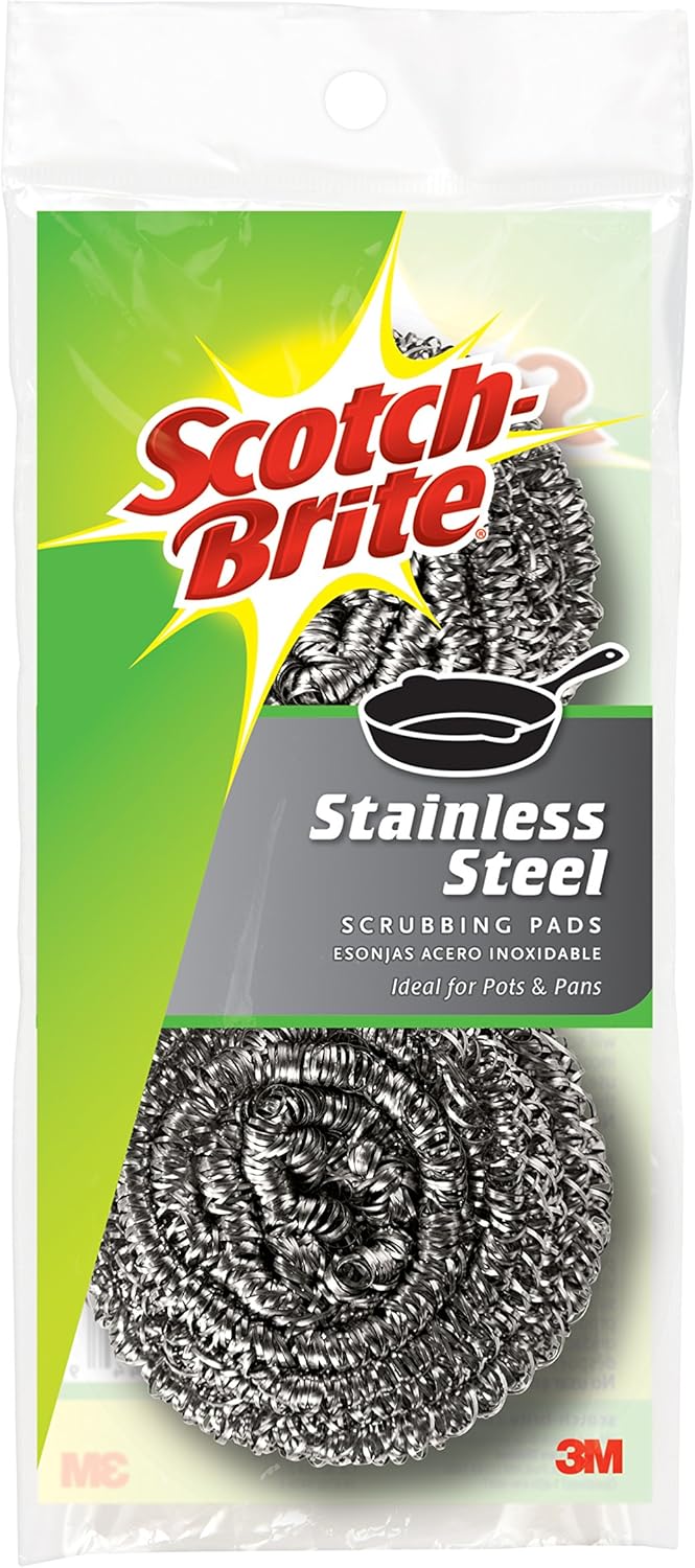 ScotchBrite NonRust Stainless Steel Scrubber, 1/Pack Amazon.ca Health & Personal Care