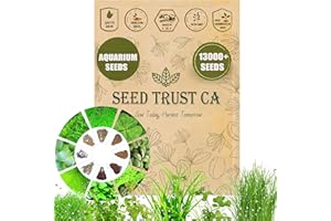 SEED TRUST CA SeedTrust CA Premium Live Aquarium Plant Seeds - 13,000+ Mixed Seeds, 8 Types - Clover, Calf Hair, Mini Cow Hair, Heart-Shaped, Easy-to-Grow Greenery for Fish Tanks – USA (Aquarium)