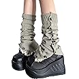 Lebaley Kawaii Leg Warmers for Girls Women - Japanese Lolita Leg Warmers Y2K Harajuku Leg Cover Stockings Kawaii Knit Socks