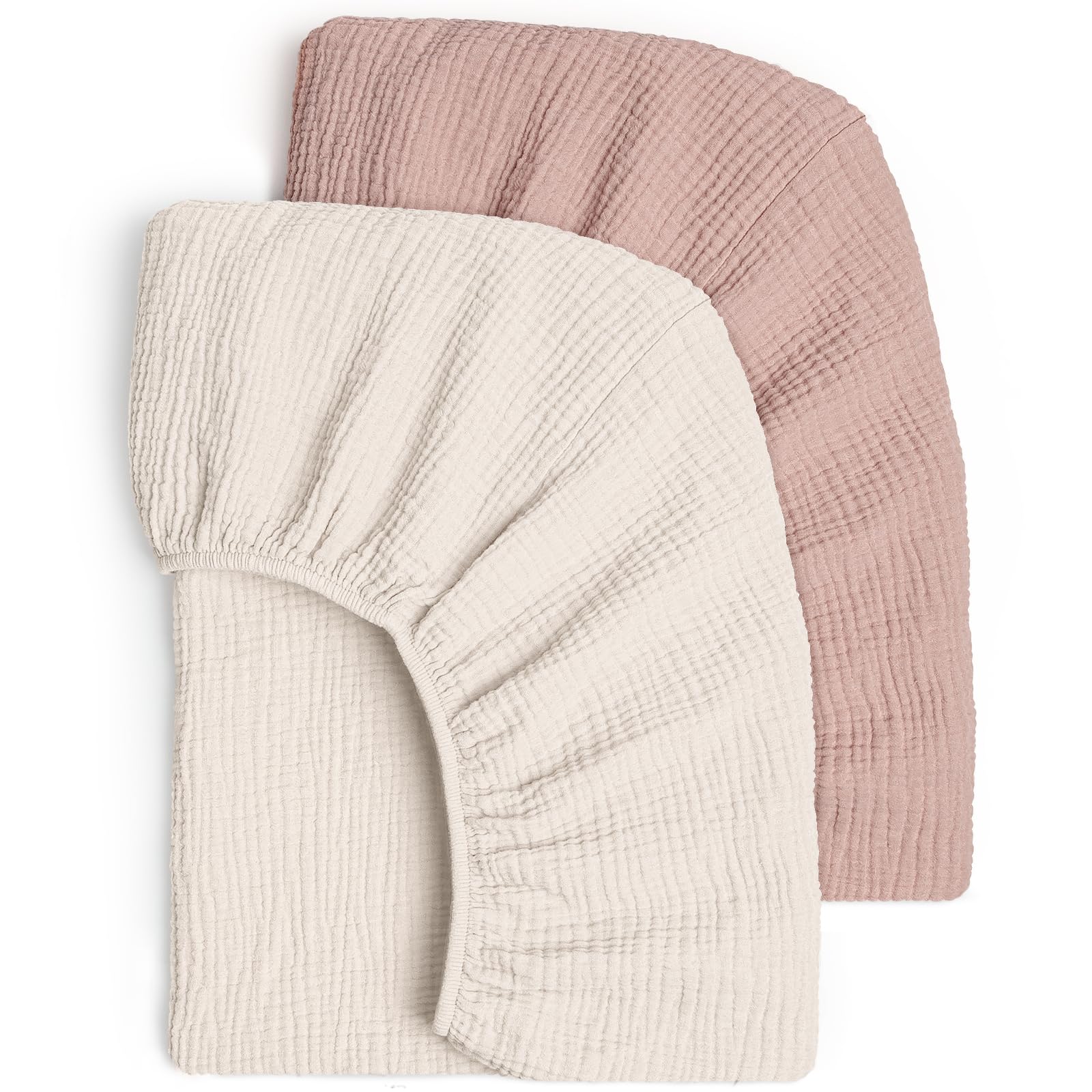 Photo 1 of **MISSING ONE SHEET**
Lulu Moon Muslin Crib Sheets - Fitted Crib Mattress Sheets for Boys and Girl - 28"x 52", 2 Pack