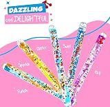 JFA Supplies Pack of 5 Spiral Glitter Wands 16 cm Assorted Colours Shapes view 4