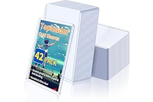 SVALOR 3" x 4" Card Sleeves, Top Loaders for Cards, 42 Count Baseball Card Protectors Hard Plastic, Sports Card Sleeves, Clear Card Holder for Collectible Trading Cards Sports Cards