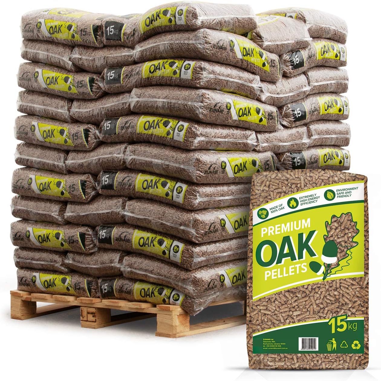 PALIGO Holzpellets Oak Heizpellets Hartholz Eiche Wood Pellet Öko