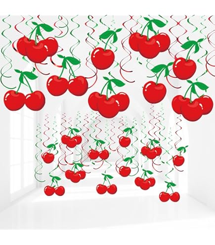 K KUMEED 20 Pack Cherry Popcorn Boxes For Birthday Baby