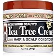 Hollywood Beauty Tea Tree Creme Hair and Scalp Conditioner, White , 10.5 Ounce