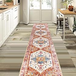 Yamaziot Washable Runner Rug, 2x10 Non-Slip Boho