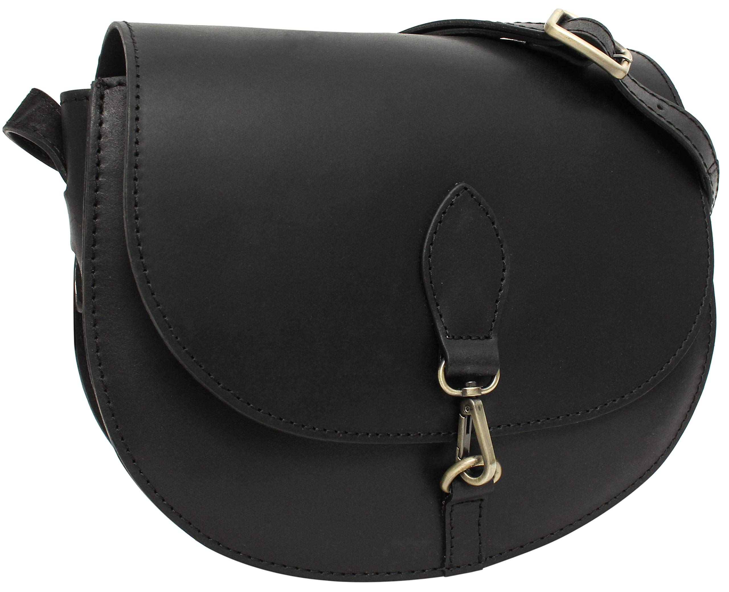 Gusti Wiebke Evening Handbag - Small Vintage Black Leather Shoulder Bag