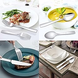 LIANYU 18/10 Flatware Set for 8, 40-Piece Stainless
