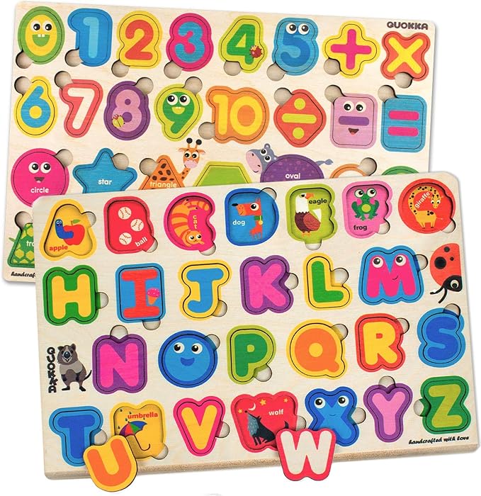 Quokka Wooden Peg Puzzles for Toddlers 1 2 3 Year Olds Educational