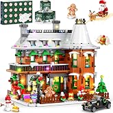 HOGOKIDS Advent Calendar 2026 Gingerbread House Building Sets with Lights | 24 Days Christmas Countdown Courtyard Mini Building Blocks Kit, 1794PCS Village Santa Claus &amp; Car, Holiday Gift for Adult Kid