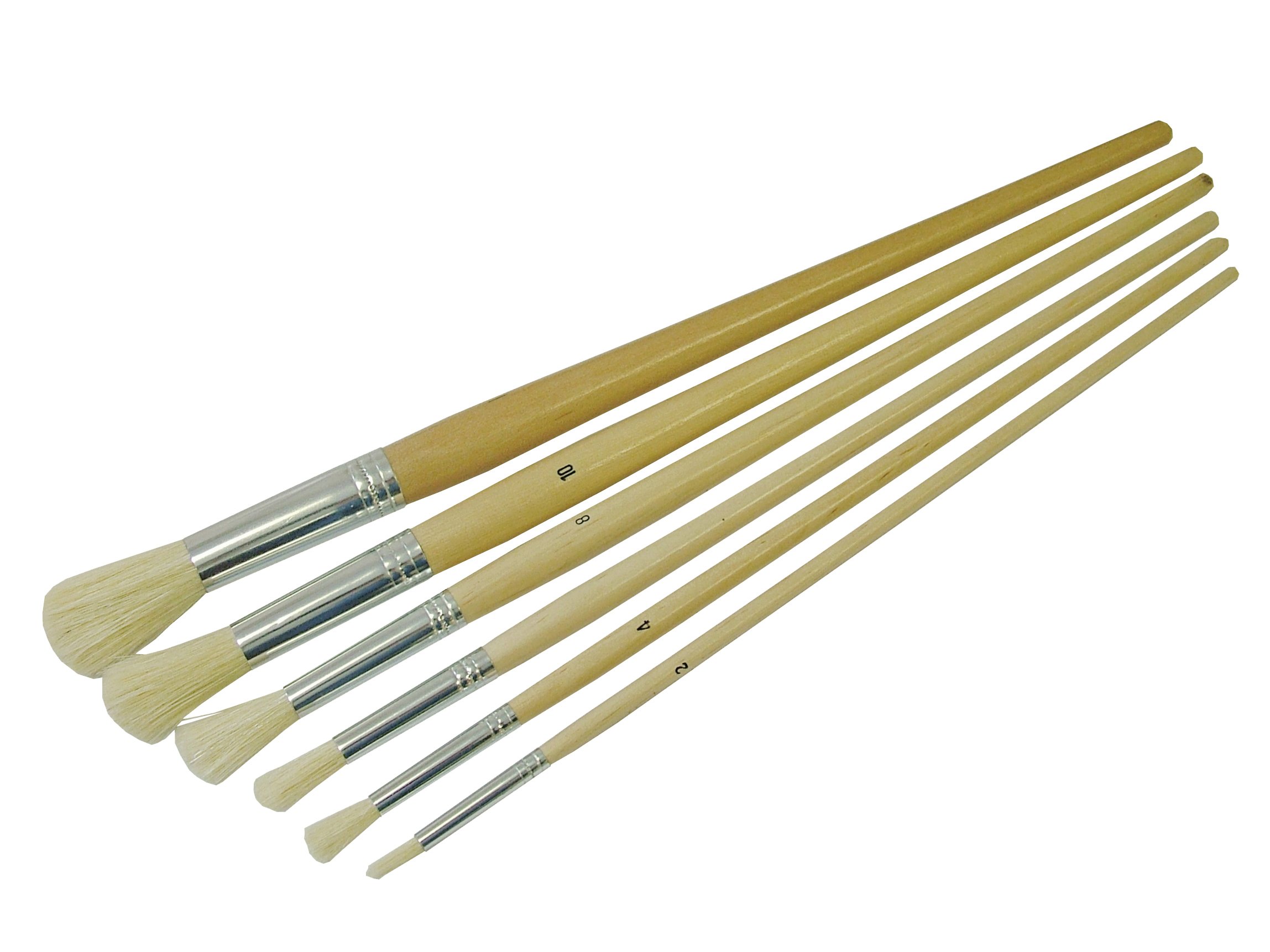 Faithfull FAIPBFITRPK Round Fitch Brush Set (6 Pieces), 40.0 cm*2.0 cm*10.0 cm