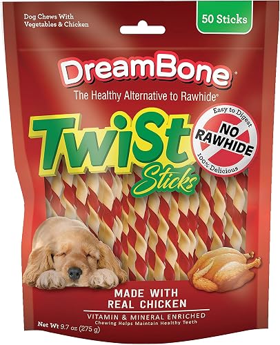 DreamBone Twist Sticks masticables para perros con pollo real, sin — Golosinas