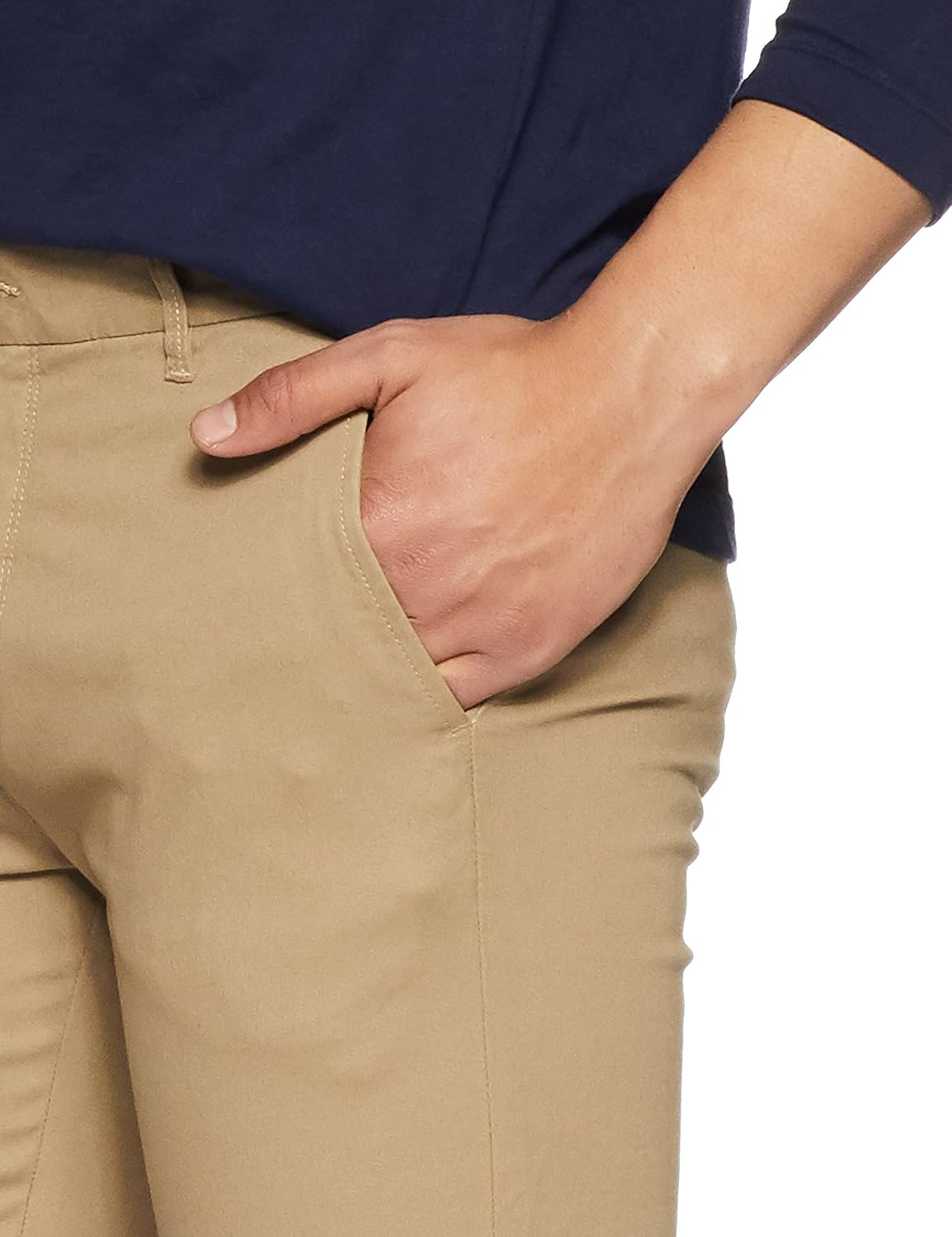 arrow sport men's straight fit cotton casual trousers