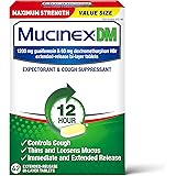Cough Suppressant and Expectorant,Mucinex DM Maximum Strength 12 HourTablets 42ct, 1200 mg Guaifenesin,Relieves Chest Congest