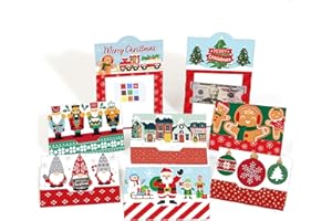 Big Dot of Happiness Merry Christmas Cards - Assorted Holiday Money and Gift Card Holders - Set of 8