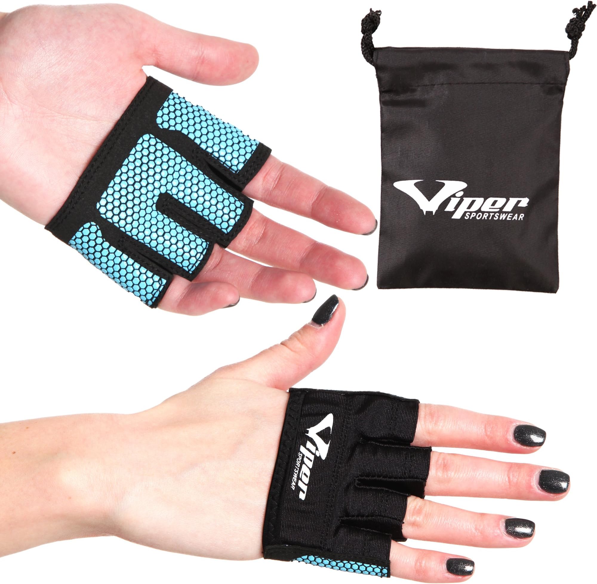 ViperSportsWear Crossfit Gloves Fingerless Hand Grips - Gym, Weight Lifting, Fitness, Bar Pull Up, Rowing, Kettlebell, Gymnastics, Cross Training, Dumbbells, Barbell, Deadlift, Cycling, Workout
