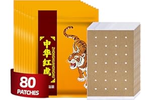 ifory 80pcs Chinese Tiger Patches, Tiger Plaster, Capsaicin Patches for Knee, Back, Neck, Muscle, Shoulders, Body Herbal Plas