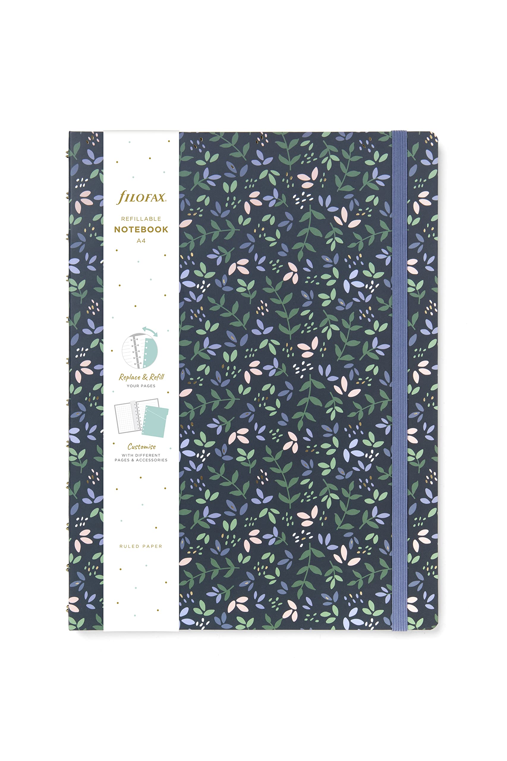 Filofax Garden A4 Refillable Notebook - Dusk