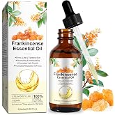 Premium Frankincense Essential Oil for Skin Face Body Wrinkles Scars, Therapeutic Grade 100% Natural Pure Frankincense Oil for Face Diffuser Aromatherapy Bath, Deeply Nourishing, Body Massage Oil 60ml