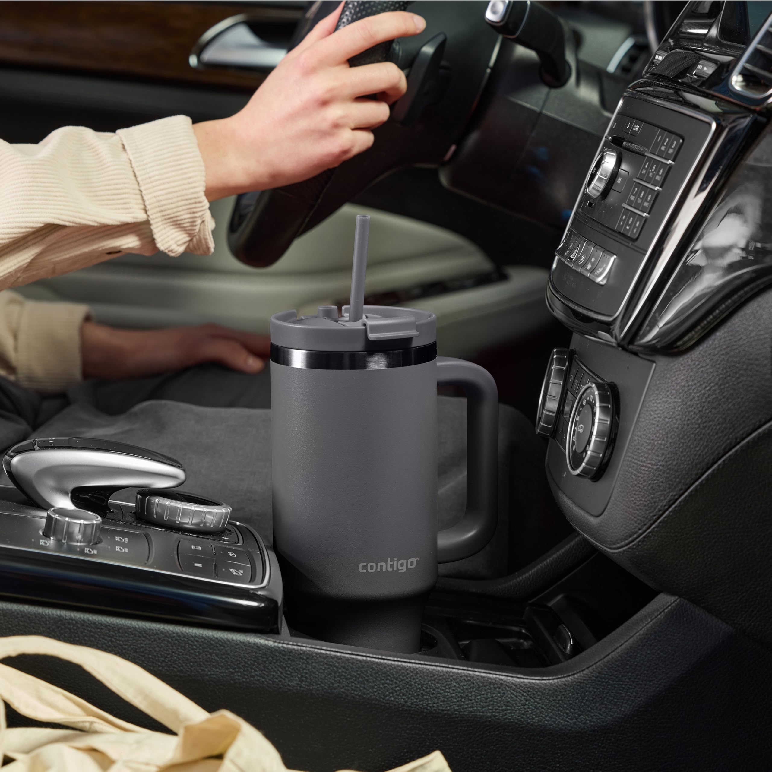 Contigo Thermosflasche 1200 ml mit Henkel und Strohhalm | Isolierte Thermo-Trinkflasche aus Edelstahl mit Deckel | Kühlt 29 Stunden | Reisebecher | Thermobecher | BPA-frei 7