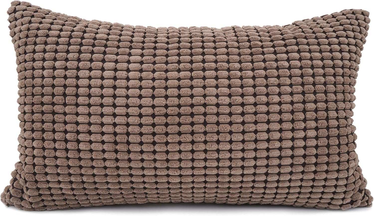 YOUR SMILE Cozy Bolster Pillow Cover Case for Couch Sofa Bed Comfortable Supersoft Corduroy Corn Striped Both Sides 12 X 20 Inches,Brown: Home & Kitchen
