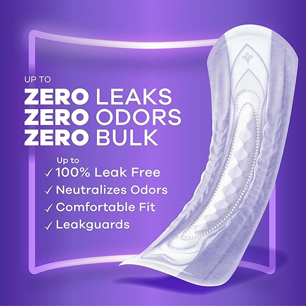 ALWAYS DISCREET ADULT INCONTINENCE PADS FOR WOMEN, DRIER, 5 DROP LONG LENGTH, HEAVY ABSORBENCY, PADS FOR BLADDER CONTROL MANAGEMENT, BLADDER LEAKS, & POSTPARTUM PADS, 64CT