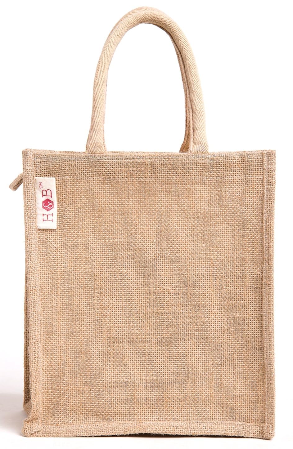 h&b women's multipurpose waterproof jute tote bag, beige