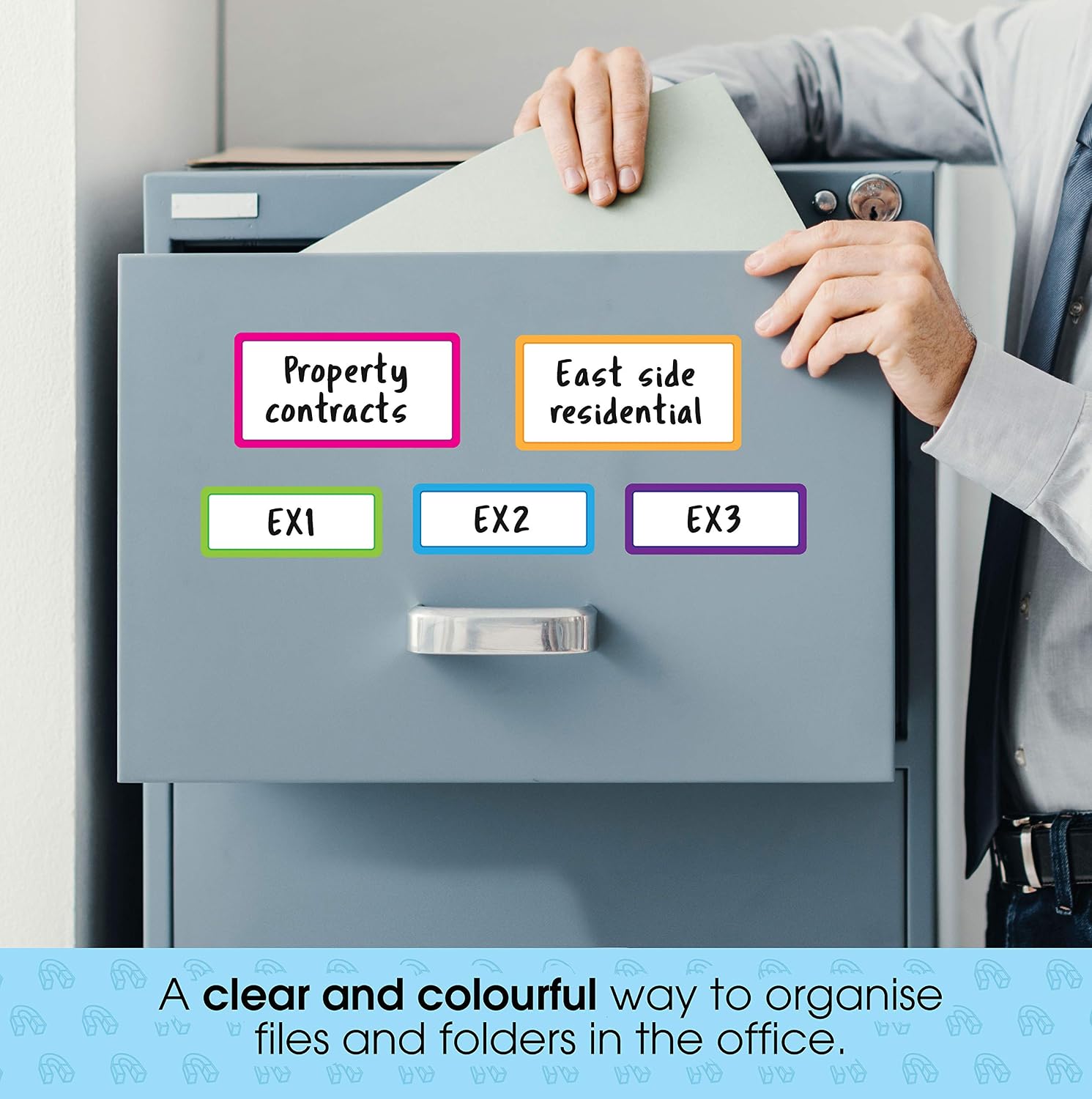 The Magnet Shop, Magnetic Dry Wipe Labels Multi-Coloured, Flexible Dry Erase Small Whiteboard for Your Fridge Home, School - Image 4