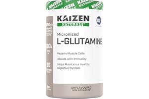 Kaizen Naturals Micronized Fermented L-Glutamine Powder, NSF Certified, Unflavoured, 60 Servings, 300 gram
