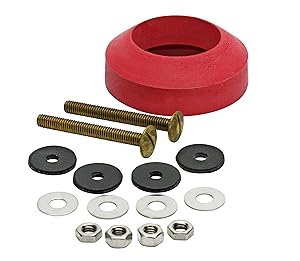 Fluidmaster 6102 Universal Tank-To-Bowl Gasket, with 2 3/4-Inch Hardware, Including 2 Brass Bolts